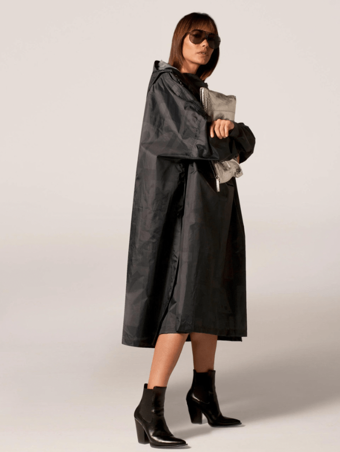 Rain Kiss Coats and Jackets One Size RainKiss Back To Black Art Camo Rain Poncho izzi-of-baslow