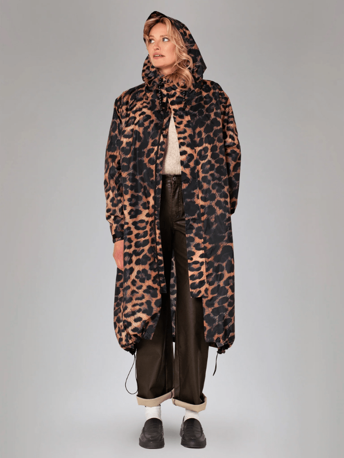 Rain Kiss Coats and Jackets One Size RainKiss Dark Leopard Rain Coat izzi-of-baslow