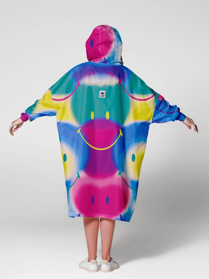 Rain Kiss Coats and Jackets One Size RainKiss Rainbow Art x Smiley Rain Poncho izzi-of-baslow