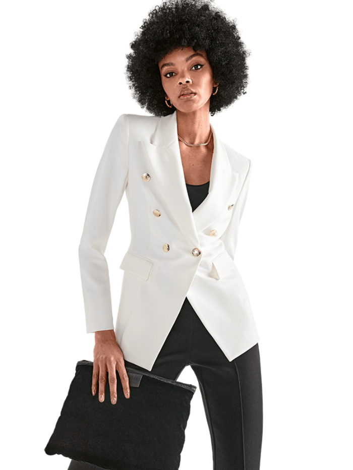 Riani Coats and Jackets Riani Off White Blazer With Gold Buttons 431290-3987 Col 110 izzi-of-baslow