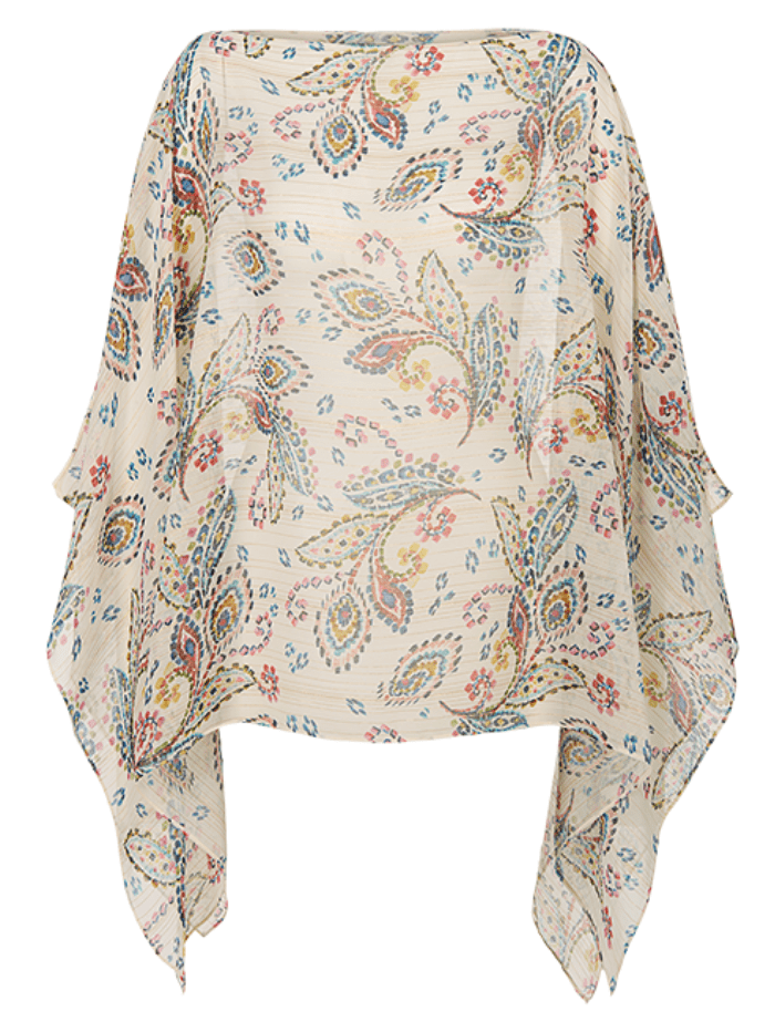 Riani-Provence-Print-Lightweight-Chiffon-Poncho 449610-4260 Col 0184 izzi-of-baslow