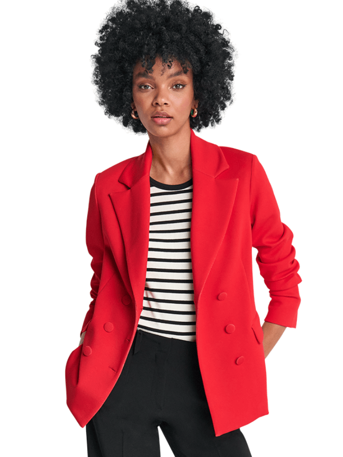 Riani-Scuba-Heartbeat-Red-Double-Breasted-Blazer 371440-8190 izzi-of-baslow