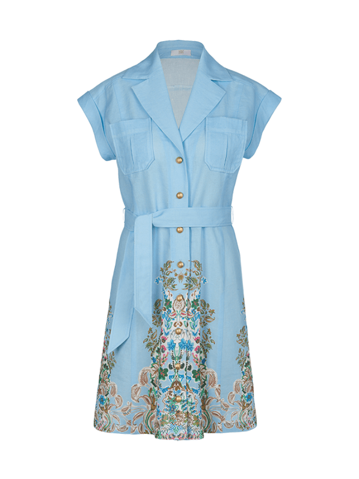 Riani Blue Mini Dress with Provence Print 346725 4130 izzi-of-baslow