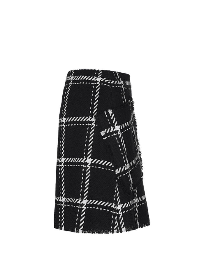 Riani Skirts Riani Black Patterned Mini Skirt With Giant Check 374240 4161 Col 987 izzi-of-baslow