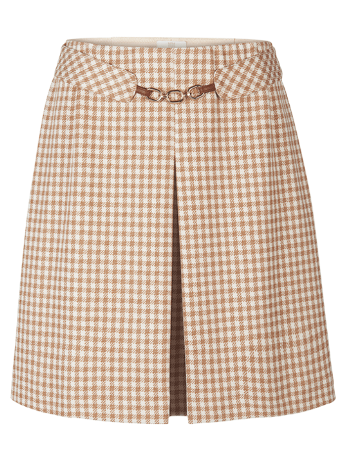 Riani-Vichy-Jersey-Mini-Skirt 384720 5418 Col 0867 izzi-of-baslow