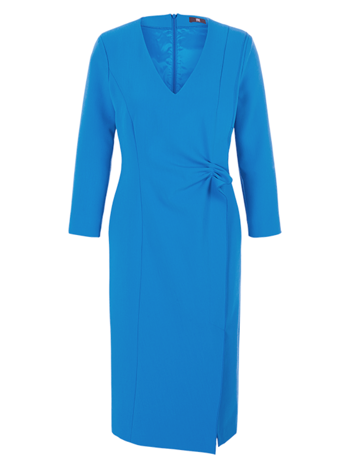 Riani-Gathered-Dress-In-Blue Bl436430-4237 izzi-of-baslow