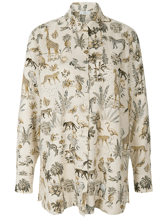 Riani Midi Shirt Dress With Safarino Print 446810 4256 Col 862