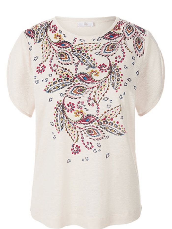 Riani-Short-Sleeve-Patterned-T-Shirt-448995-8228 Col 0828 izzi-of-baslow