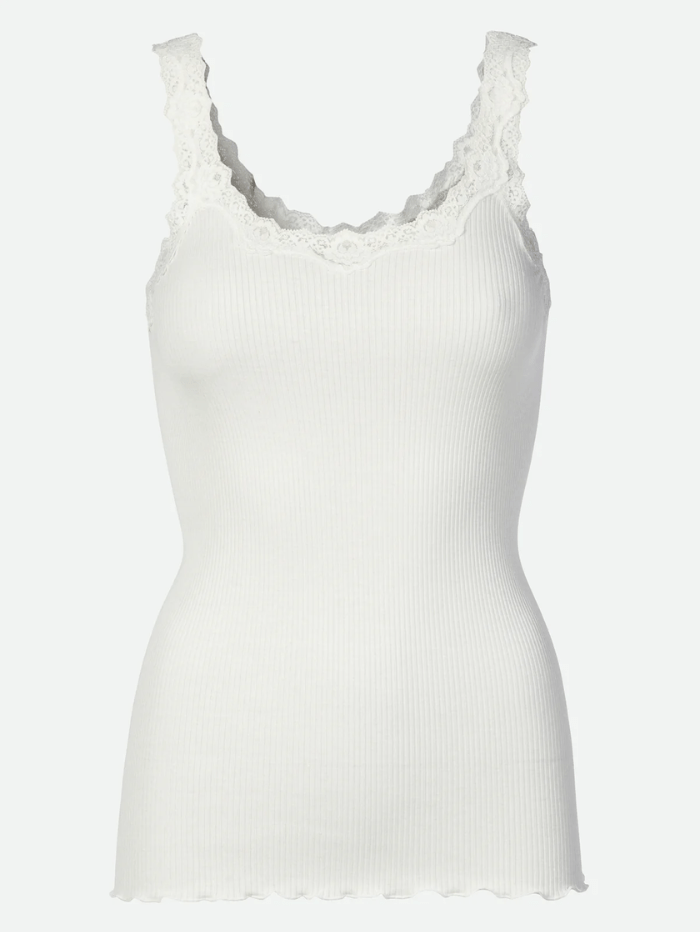 Rosemunde Women's RWBabette Deep Back Lace Top In White 5357 Col 1049 main image 1