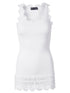 Rosemunde Tops Rosemunde Silk Lace Trimmed Long Top New White 5315 1049 izzi-of-baslow