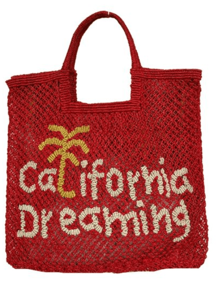 The Jacksons Accessories Large The Jacksons London CALIFORNIA DREAMING Scarlet Large Jute Bag izzi-of-baslow