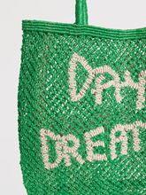 The Jacksons Accessories Large The Jacksons London DAY DREAMER Large Jute Bag In Green With Natural izzi-of-baslow