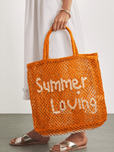 The Jacksons Accessories One Size The Jacksons London SUMMER LOVING Large Jute Bag In Tango and Natural izzi-of-baslow