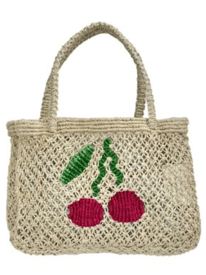 The Jacksons Accessories One Size The Jacksons London TRACY CHERRY Jute Bag In Natural, Raspberry And Green izzi-of-baslow