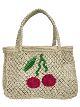The Jacksons Accessories One Size The Jacksons London TRACY CHERRY Jute Bag In Natural, Raspberry And Green izzi-of-baslow