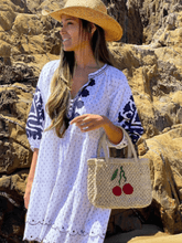 The Jacksons Accessories One Size The Jacksons London TRACY CHERRY Jute Bag In Natural, Raspberry And Green izzi-of-baslow
