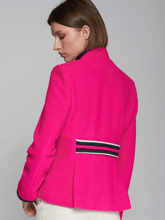 Vilagallo Coats & Jackets Vilagallo DOROTHEA Rosa Twill Jacket With Black And White Border 31805 izzi-of-baslow