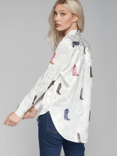 Vilagallo Tops Vilagallo GABY White Cowboy Print Shirt Blouse 31868 izzi-of-baslow