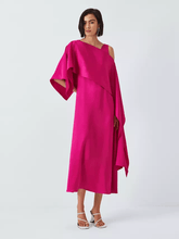 Weekend By Max Mara Dresses Weekend By Max Mara GAMBERO Fluid Satin Dress In Fuchsia 2415231012600 Col 019 izzi-of-baslow