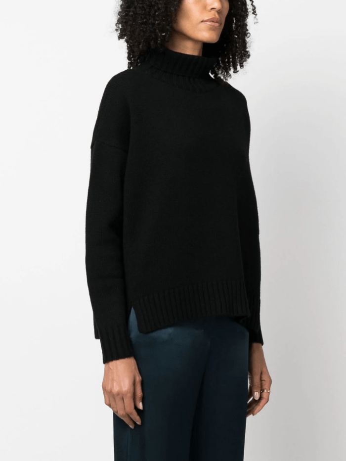 Weekend By Max Mara Knitwear Weekend By Max Mara BORGIA Wool High Neck Jumper In Black 24253660826 Col 009 izzi-of-baslow
