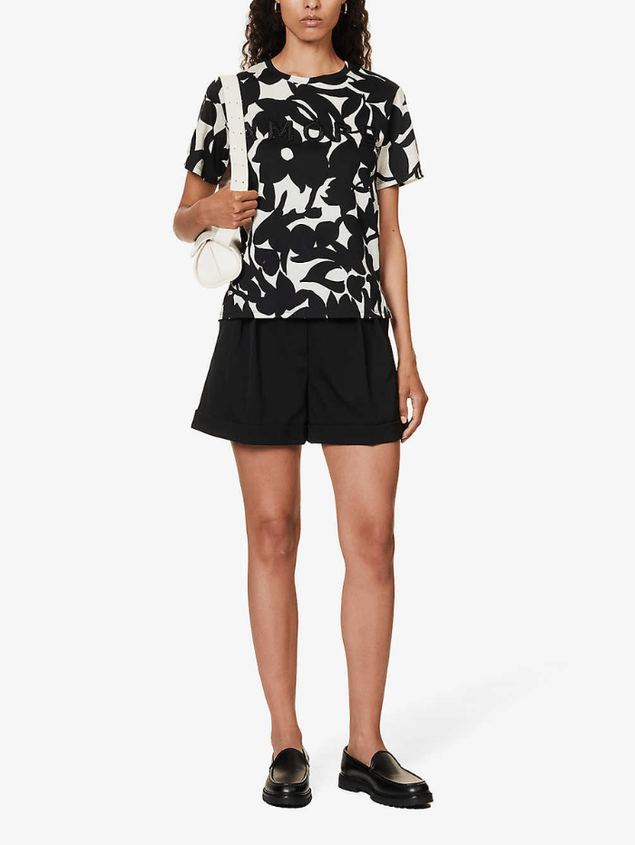 Weekend By Max Mara Cerchio Printed Cotton T Shirt 23597603396 Col 001 izzi-of-baslow