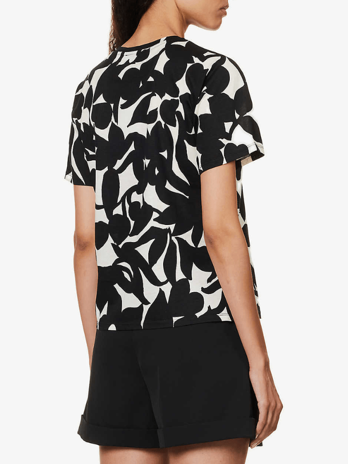 Weekend By Max Mara Cerchio Printed Cotton T Shirt 23597603396 Col 001 izzi-of-baslow