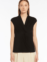 Weekend By Max Mara Tops Weekend By Max Mara NEGOZI Black Lyocell Jersey Top 24159411426 Col 01 izzi-of-baslow