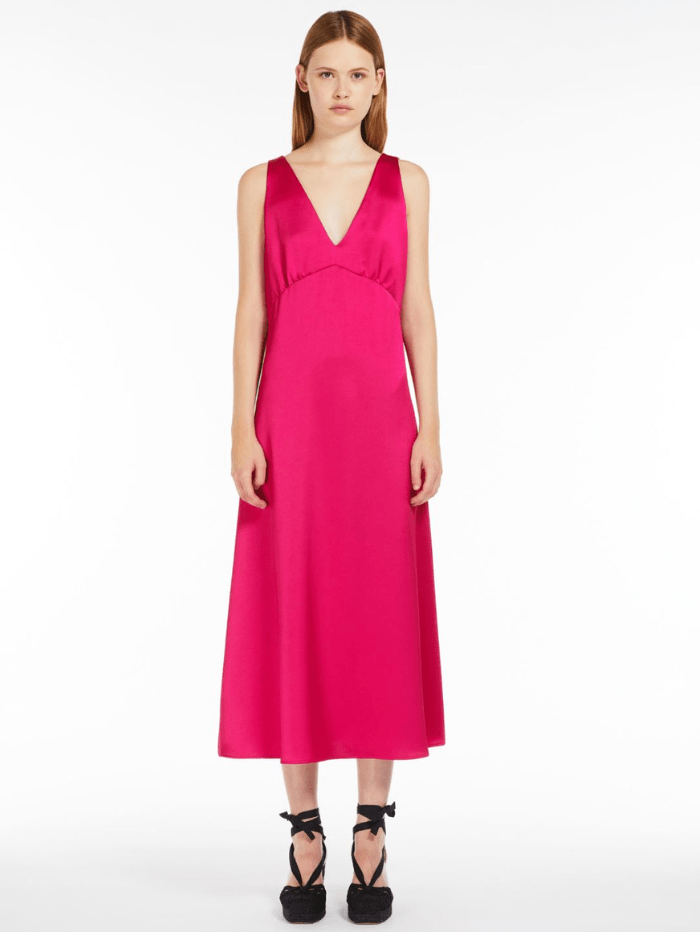 Weekend-By-Max-Mara-GAMBERO-Fluid-Satin-Dress-In-Fuchsia 2415231012600 Col 019 izzi-of-baslow