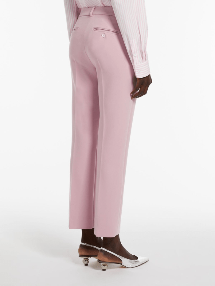 Weekend By Max Mara Trousers Weekend By Max Mara Straight Fit Viscose Canvas Pink Trousers 2415131021600 Col 007 izzi-of-baslow