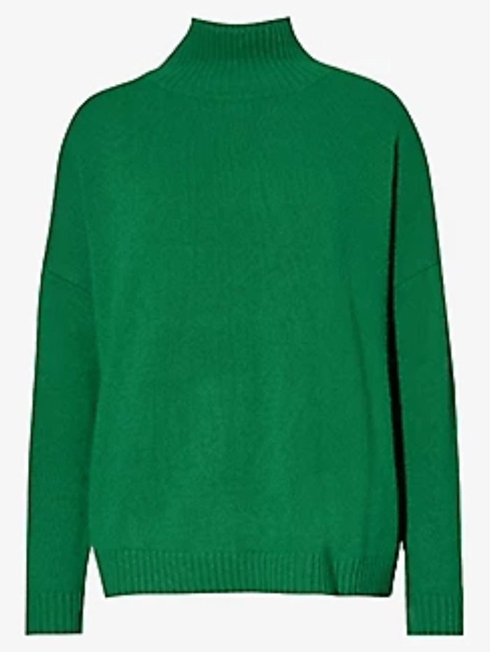 Weekend-By-Max-Mara-Benito-High-Neck-Jumper-in-Green 23536607336 Col 020 izzi-of-baslow
