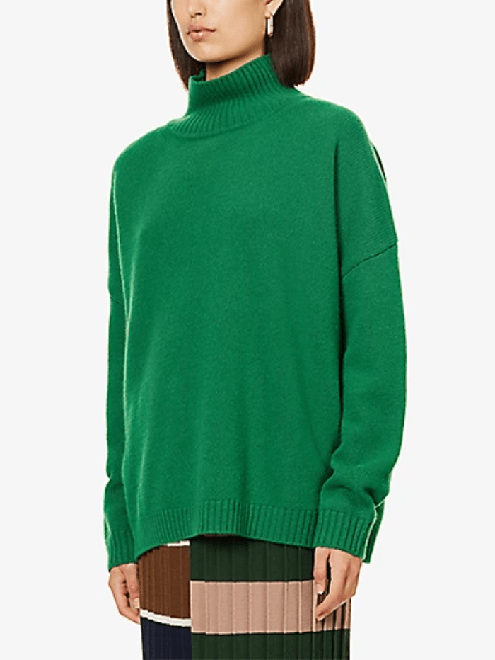 Weekend-By-Max-Mara-Benito-High-Neck-Jumper-in-Green 23536607336 Col 020 izzi-of-baslow izzi-of-baslow