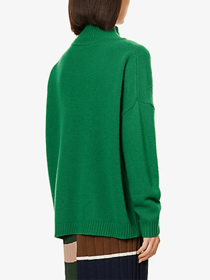 Weekend Max Mara Knitwear Weekend By Max Mara Benito High Neck Jumper in Green 23536607336 Col 020 izzi-of-baslow