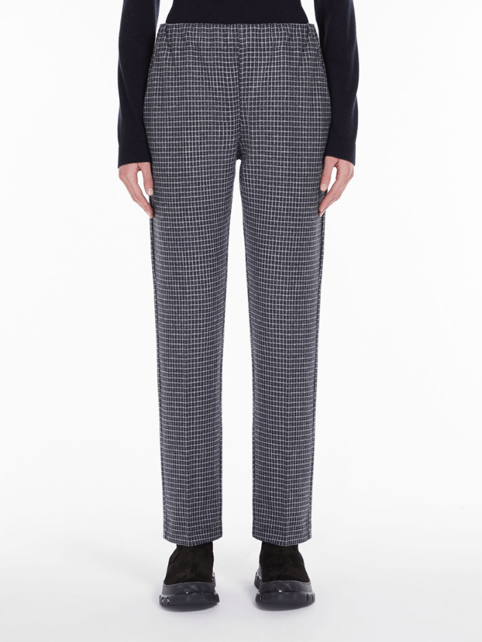 Weekend Max Mara Trousers Weekend By Max Mara Cordoba Jaquard Jersey Trousers In Grey 23578607336 Col 2 izzi-of-baslow