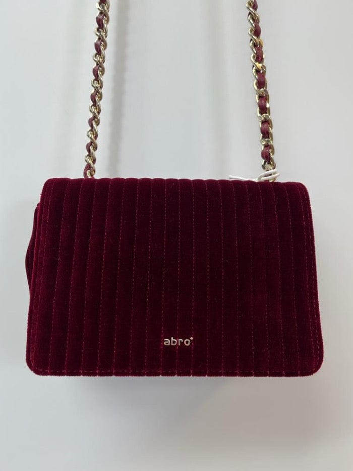 abro Handbags 1 Abro Velvet Burgundy &amp; Gold Cross Body Bag 028657-93 0061 izzi-of-baslow