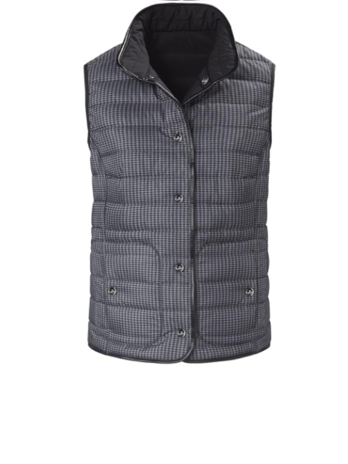 Basler Coats and Jackets Basler Black and Charcoal Grey Quilted Gilet 1208110101 izzi-of-baslow