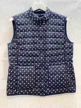 Basler Coats and Jackets Basler Navy And White Spotty Quilted Gilet 2208110301 izzi-of-baslow