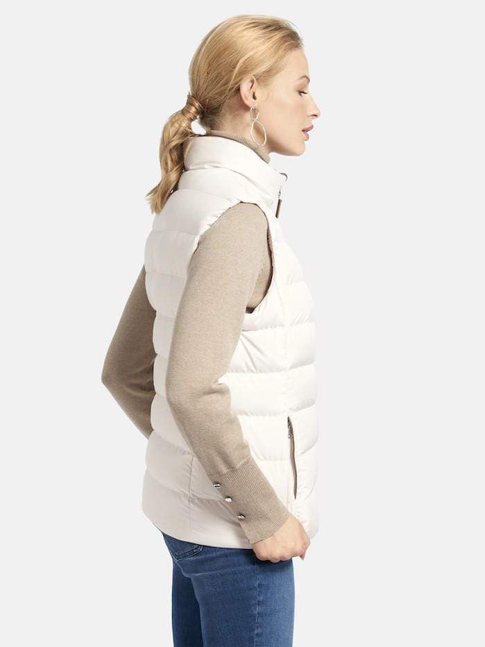 Basler Coats and Jackets Basler Winter White Quilted Gilet 1208100101 izzi-of-baslow