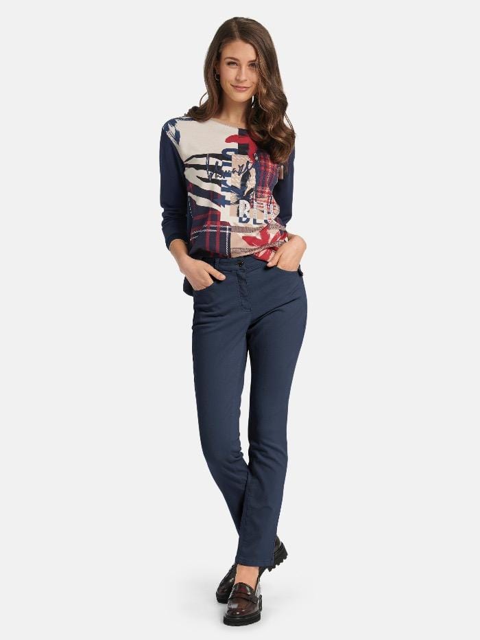 Basler Trousers:Jeans Basler Julienne 5 Pocket Navy Jeans 1212400301 23005 2226 izzi-of-baslow