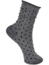 Black Colour Accessories One Size Black Colour Gazelle Glitter Silver Dot Sock 4237 izzi-of-baslow