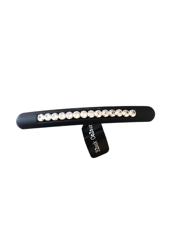 Black Colour Accessories One Size Black Colour Hair Clip CHARLIE Matt Black Rhinestone 5682 BL izzi-of-baslow