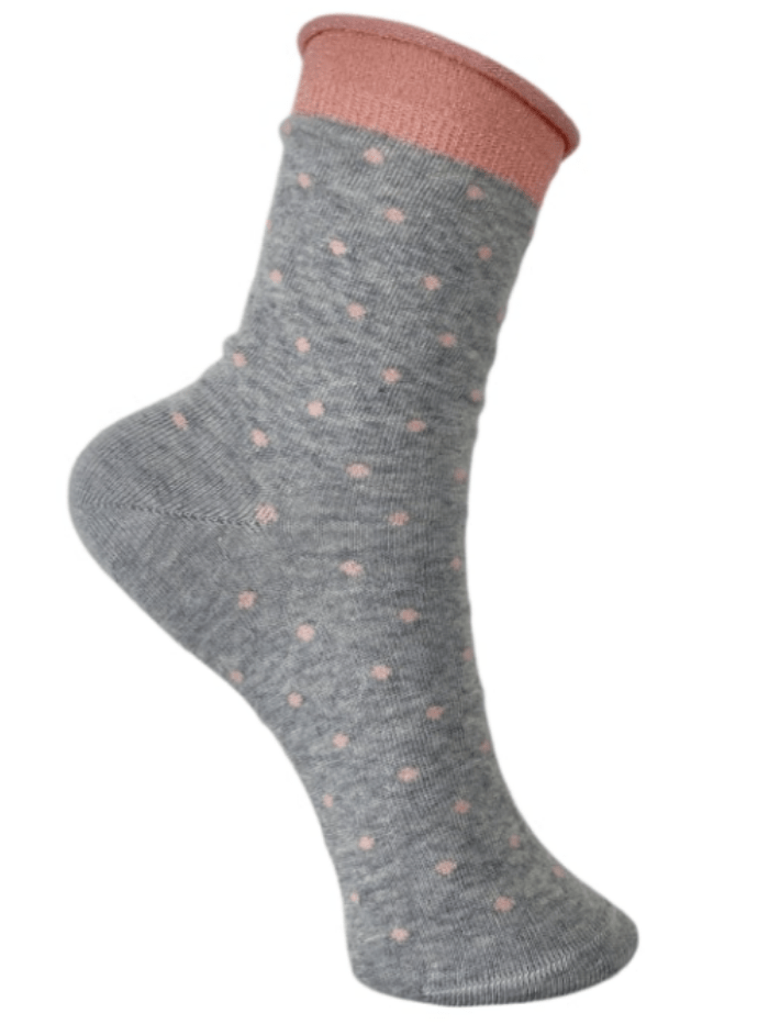 Black Colour Accessories One Size Black Colour JO Dotted Socks Grey 4240 izzi-of-baslow