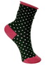 Black Colour Accessories One Size Black Colour Leigh Dotted Sock Army 4232 izzi-of-baslow
