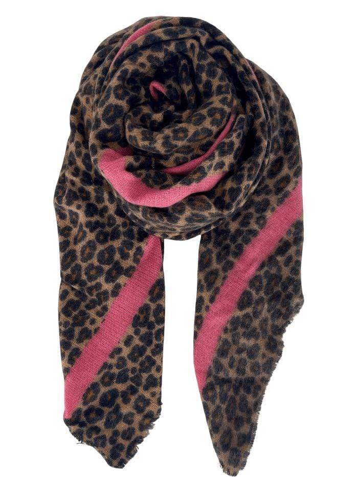 Black Colour Accessories One Size Black Colour Naomi Scarf Leopard 208133 izzi-of-baslow