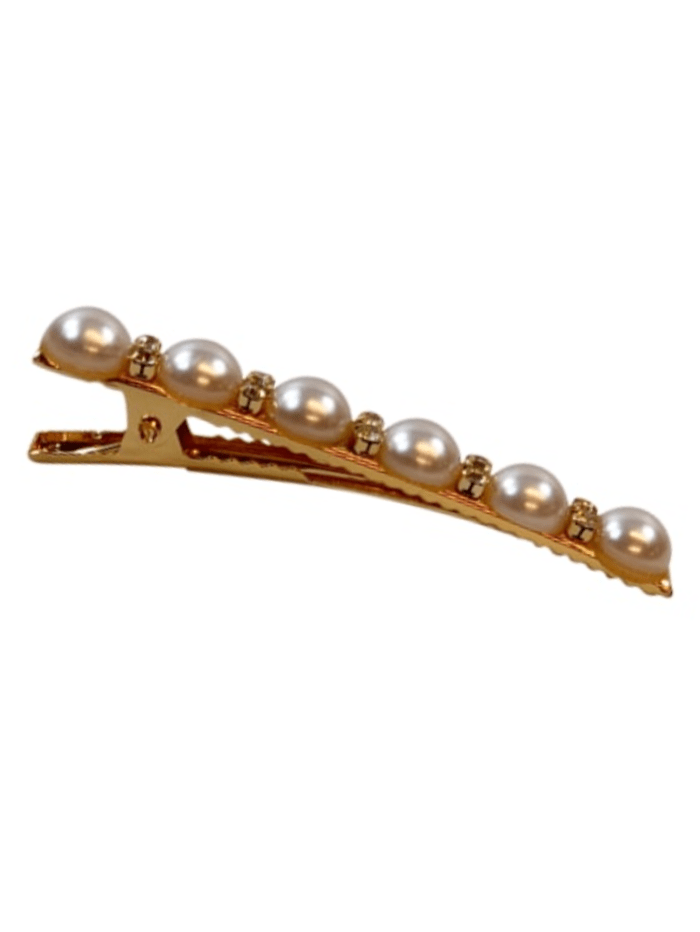 Black Colour Accessories One Size Black Colour Pearl Sparkle Hair Clip 5530 izzi-of-baslow