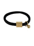 Black Colour Accessories One Size Black Colour Poppy Black Hair Elastic/Bracelet With Gold Ball Charm 6740 BL izzi-of-baslow
