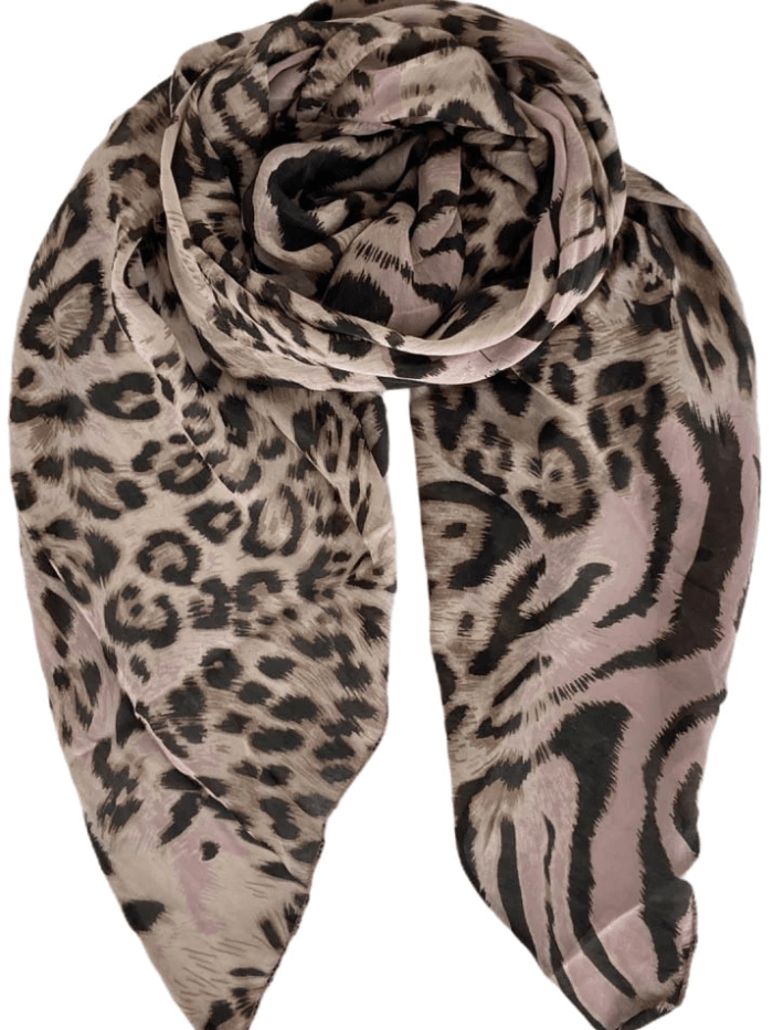 Black Colour Accessories One Size Black Colour Rose NONI Leo Scarf 208172 izzi-of-baslow