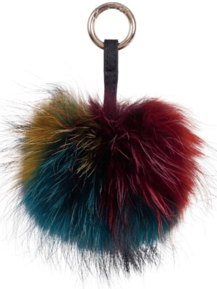 Bobbl Accessories OS Bobbl Large Multicoloured Fur Keyring izzi-of-baslow