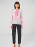 Brodie Cashmere Knitwear Brodie Cashmere Chloe Camo Grey & Pink Hoodie izzi-of-baslow