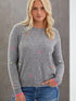 Brodie Cashmere Knitwear Brodie Cashmere Little Mini Heart Grey Sweater izzi-of-baslow