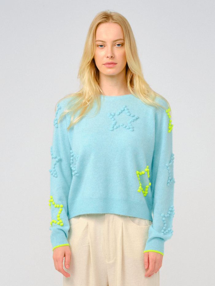 Brodie Cashmere Knitwear Brodie Cashmere Mint Starlight Jumper izzi-of-baslow